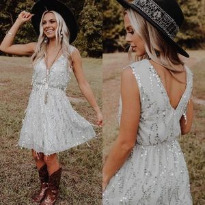 Southern Fried Chics | Grey Sequin Dress